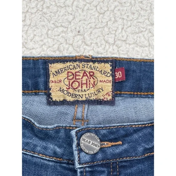 Dear John Women Size 30 Playback Comfort Straight Jeans Blue Wash - Picture 3 of 9